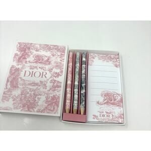 Dior Toile de Jouy Pencil Set Notebook Gift Set New